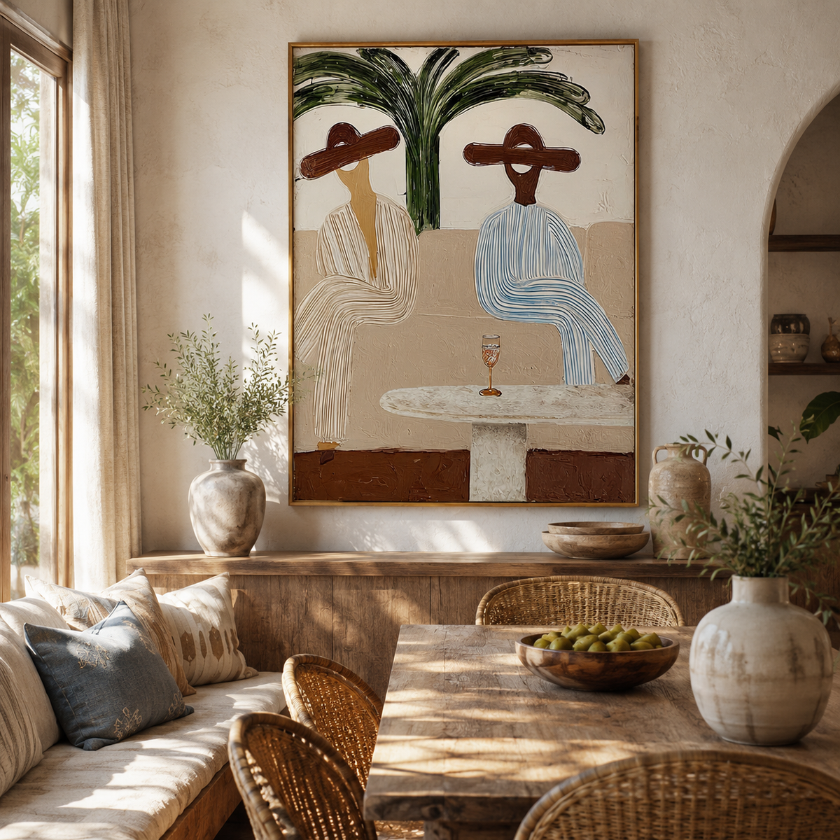 Palms - Hand-Painted Minimalist Painting