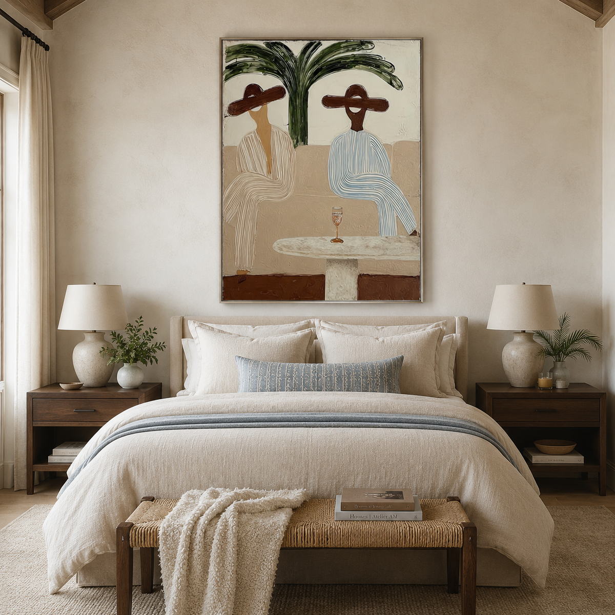 Palms - Hand-Painted Minimalist Painting