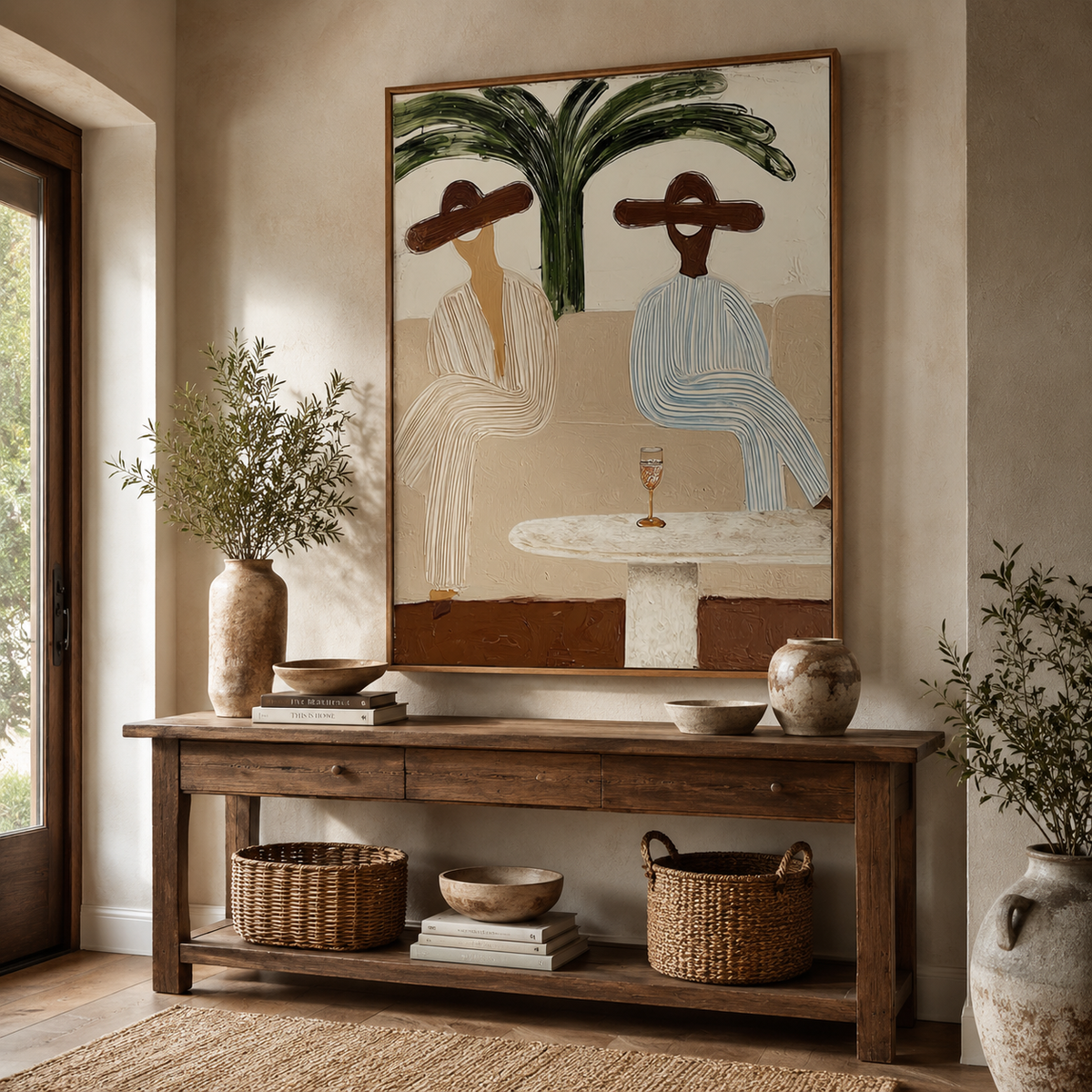 Palms - Hand-Painted Minimalist Painting