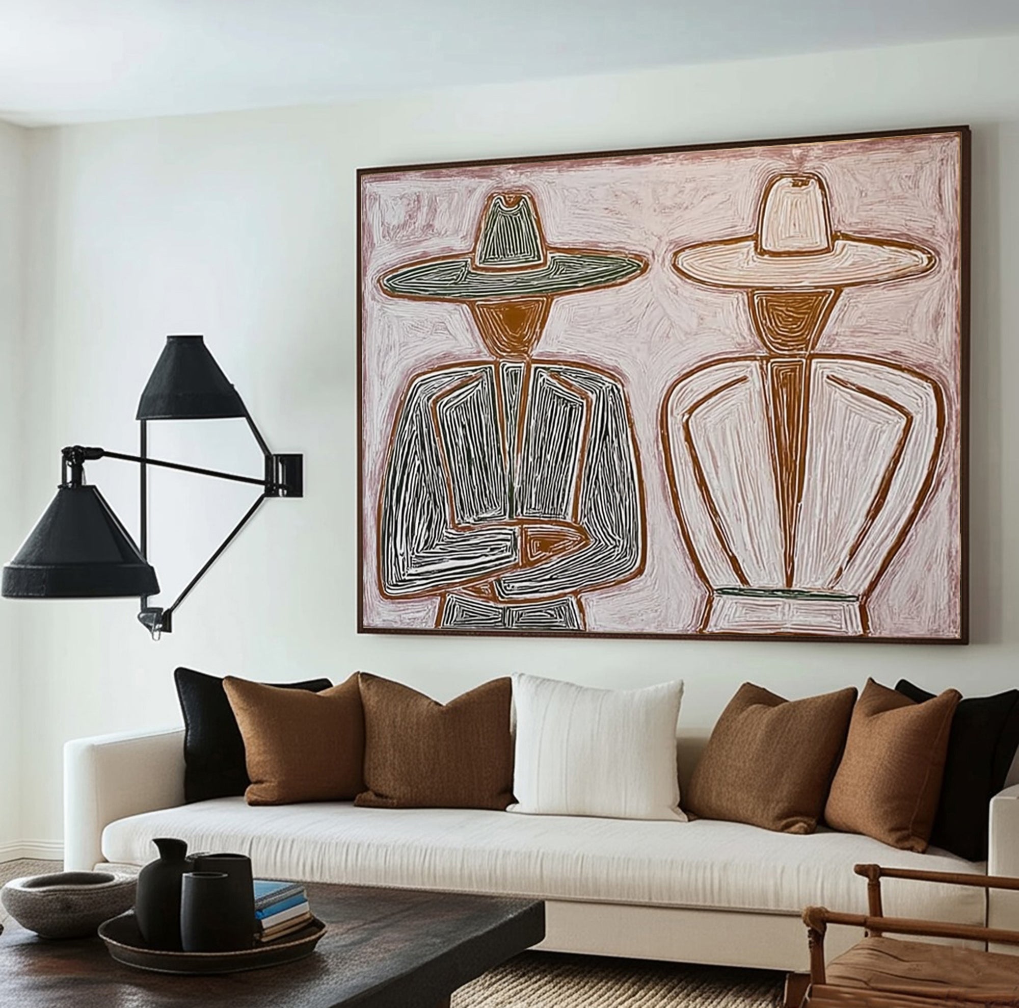 Synchronicity -- Minimalist Line Portrait Emotional Art