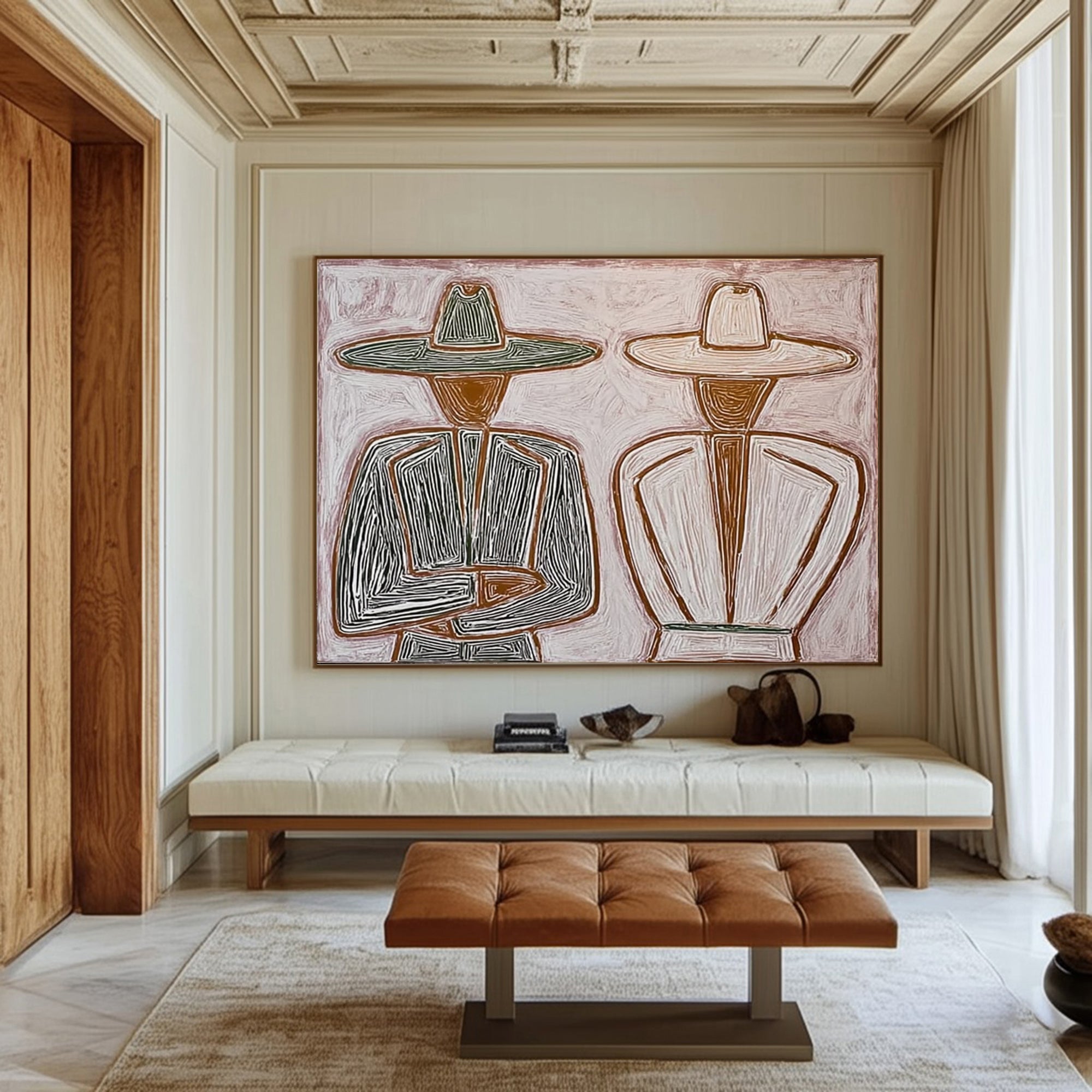 Synchronicity -- Minimalist Line Portrait Emotional Art