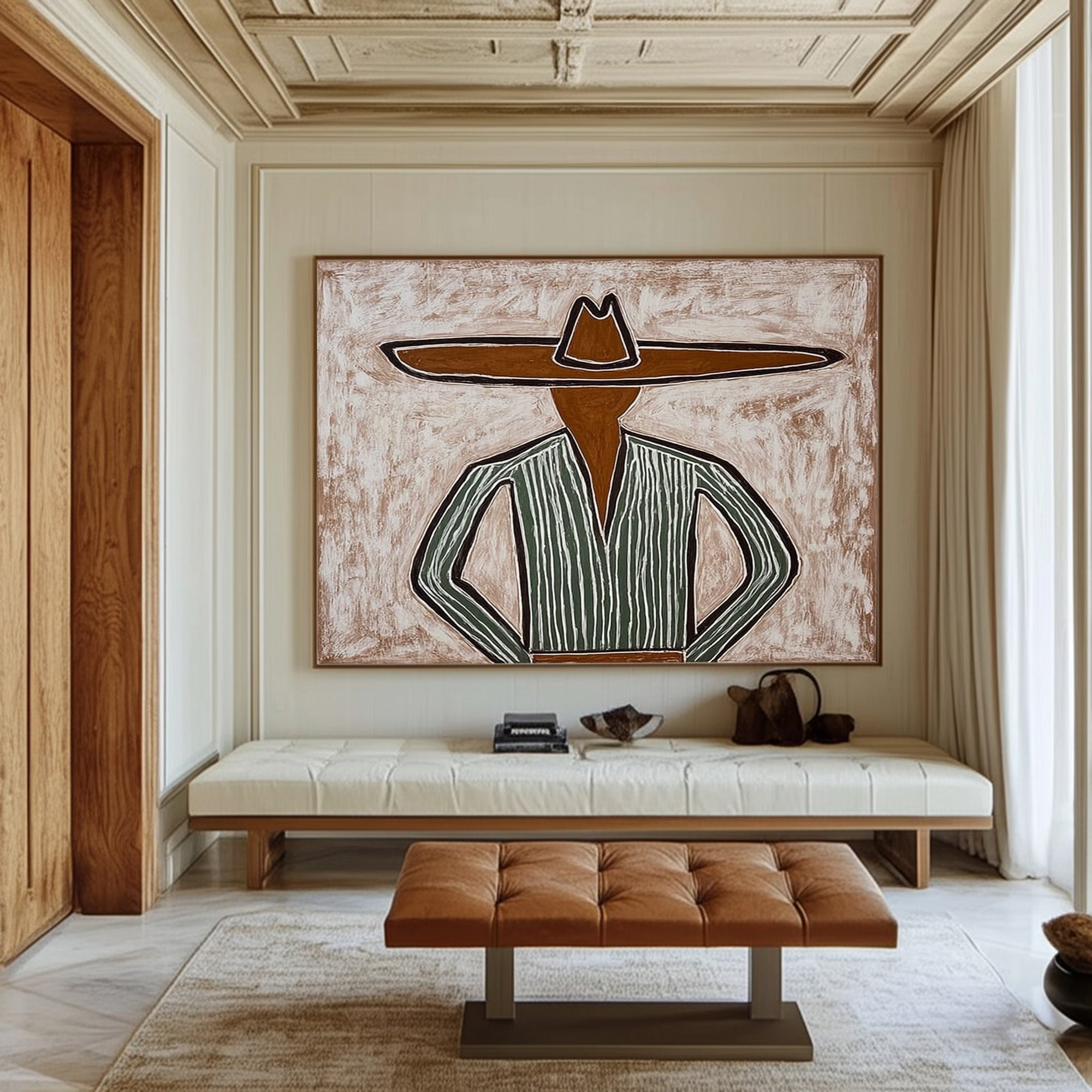 The Guardian -- Original Tribal-Inspired Abstract Figurative Art