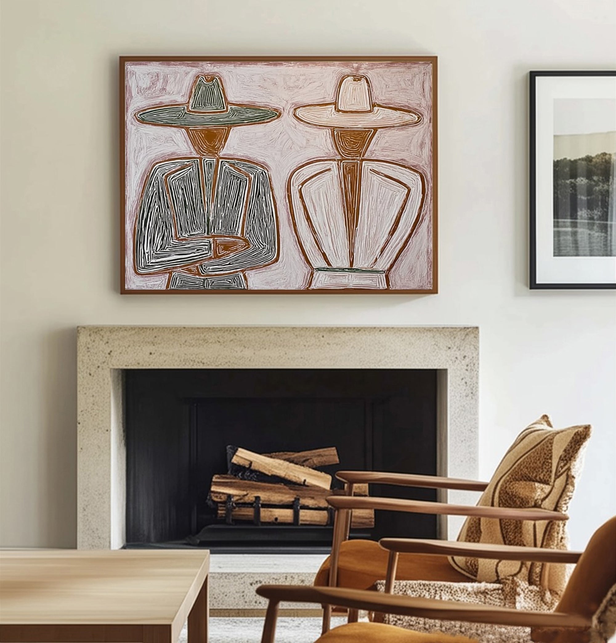 Synchronicity -- Minimalist Line Portrait Emotional Art