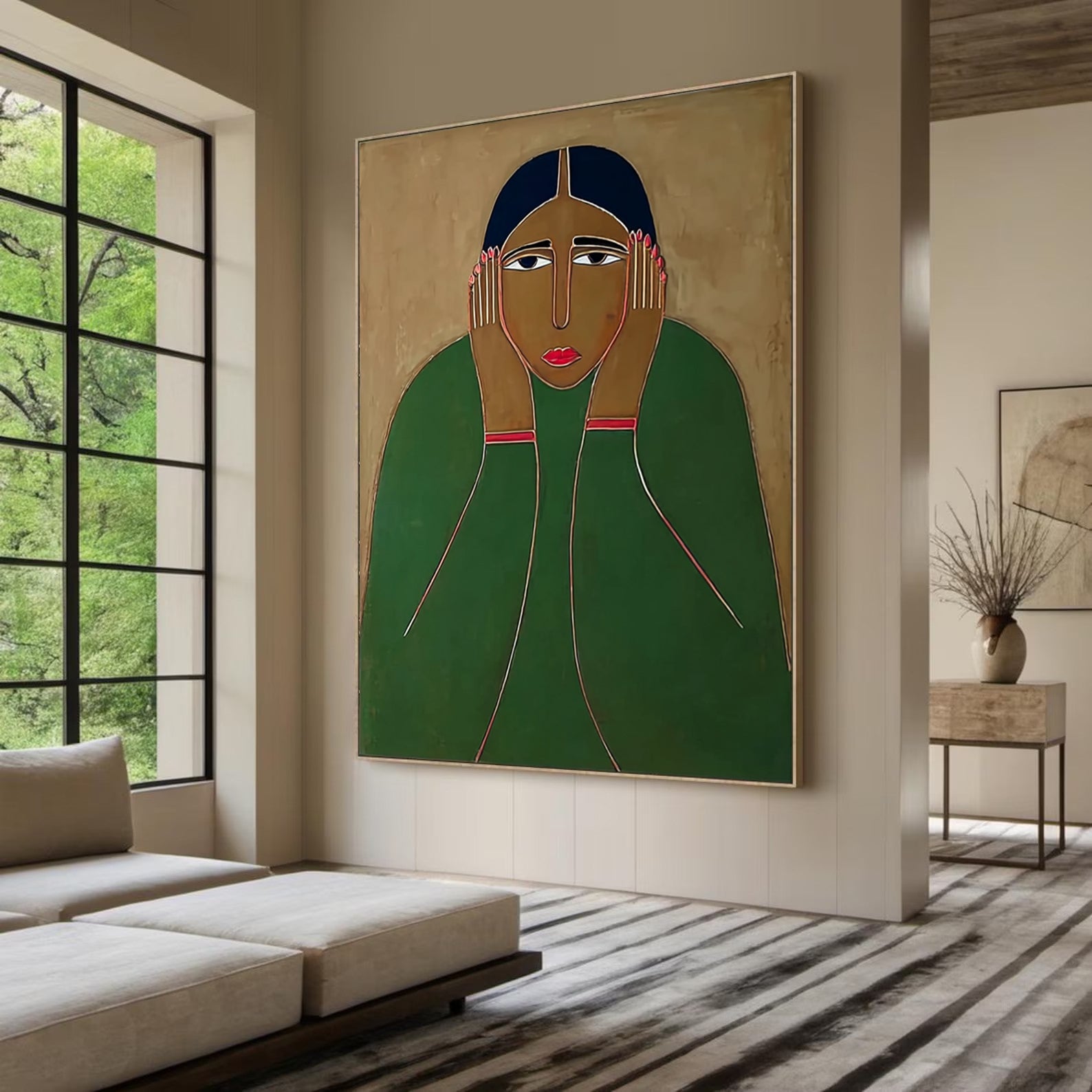 The Weight of Thought -- Emotional Figurative Wall Art