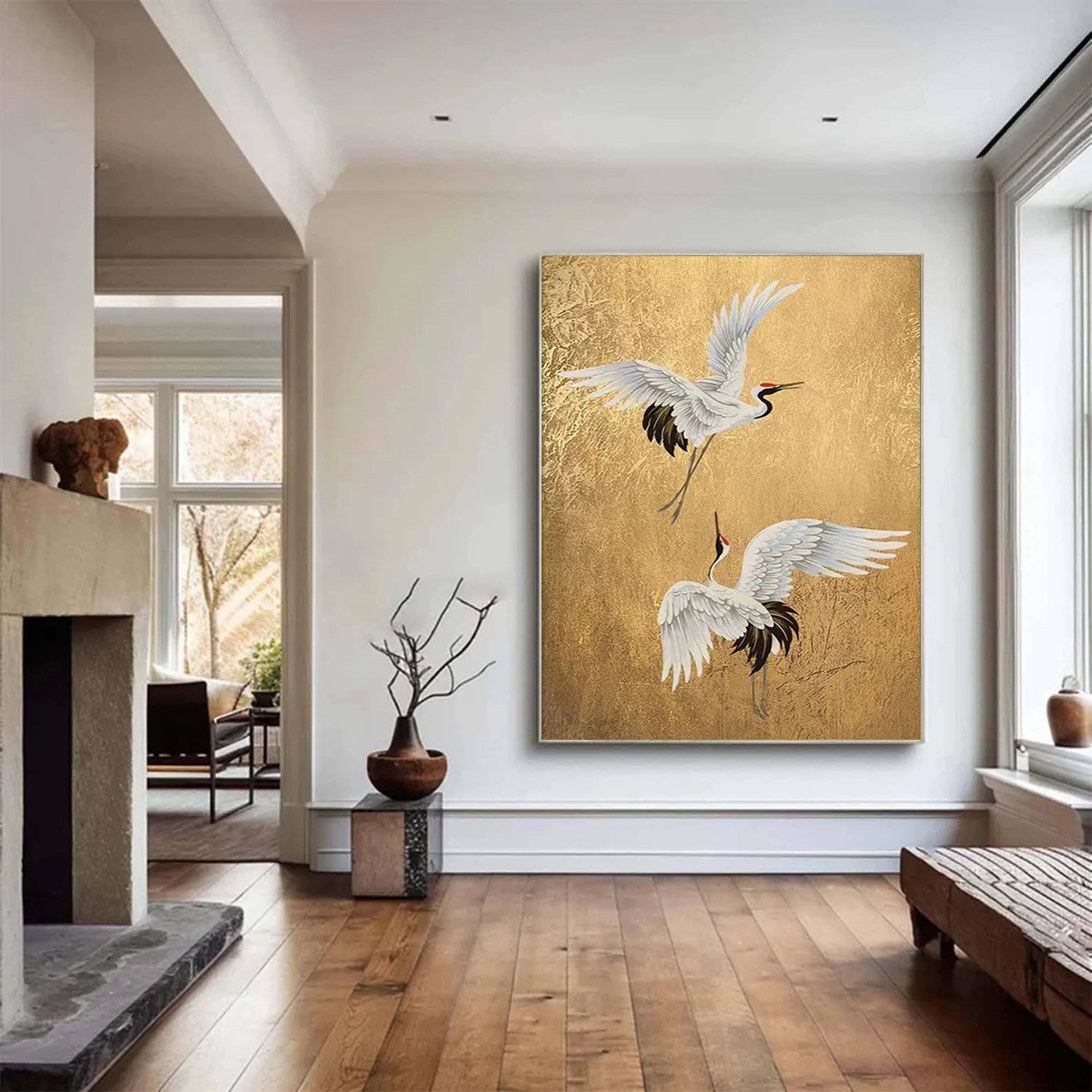 Wings of Radiance -- Contemporary Metallic Wildlife Art