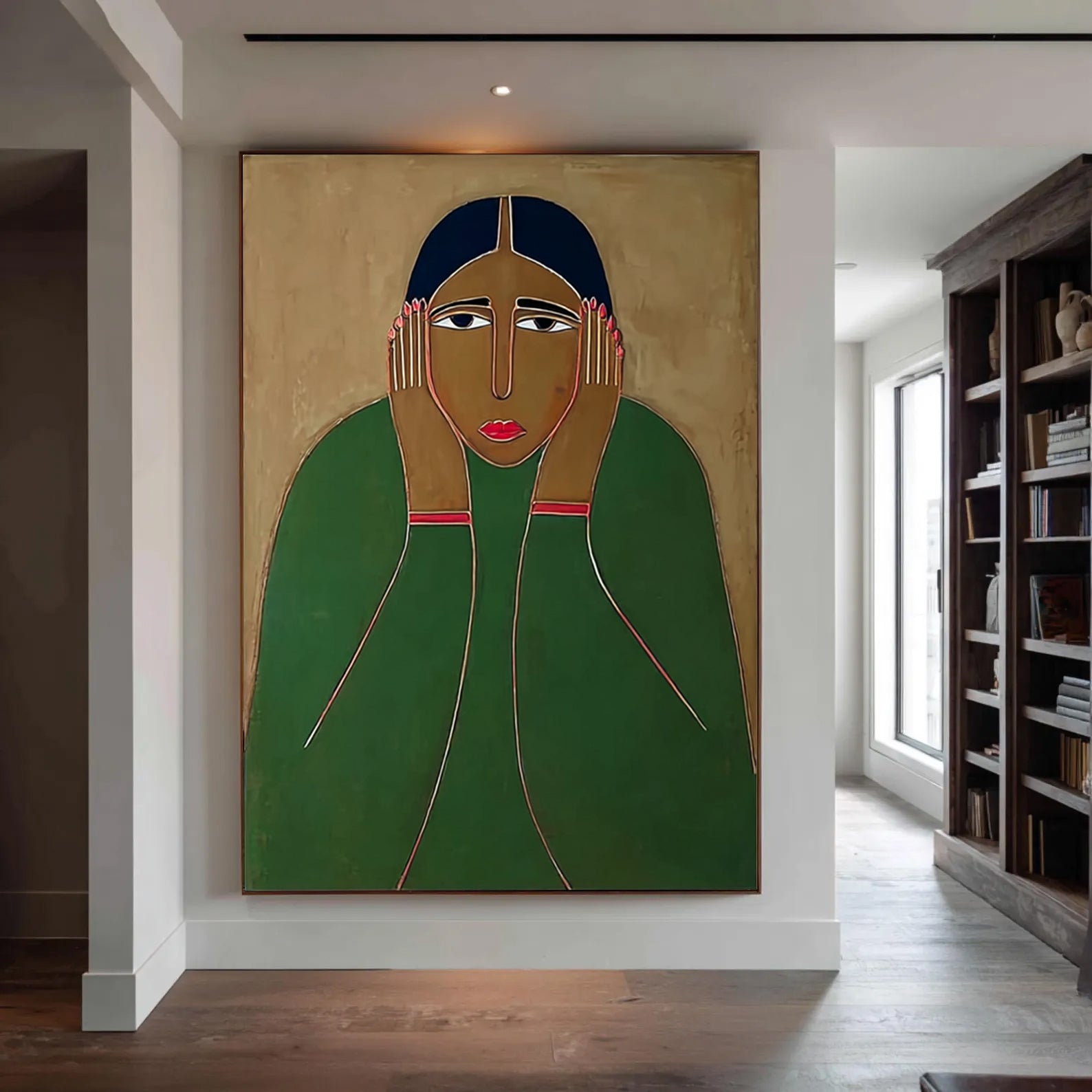 The Weight of Thought -- Emotional Figurative Wall Art