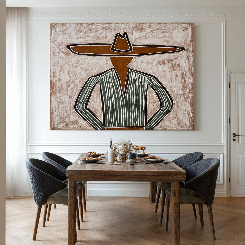 The Guardian -- Original Tribal-Inspired Abstract Figurative Art