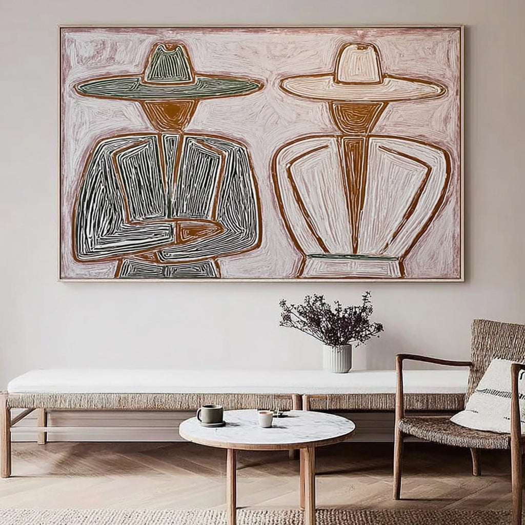 Synchronicity -- Minimalist Line Portrait Emotional Art