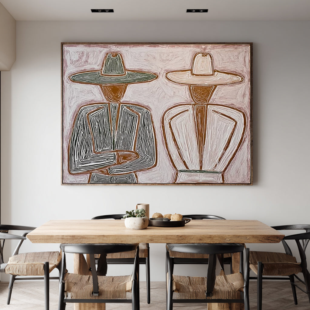 Synchronicity -- Minimalist Line Portrait Emotional Art