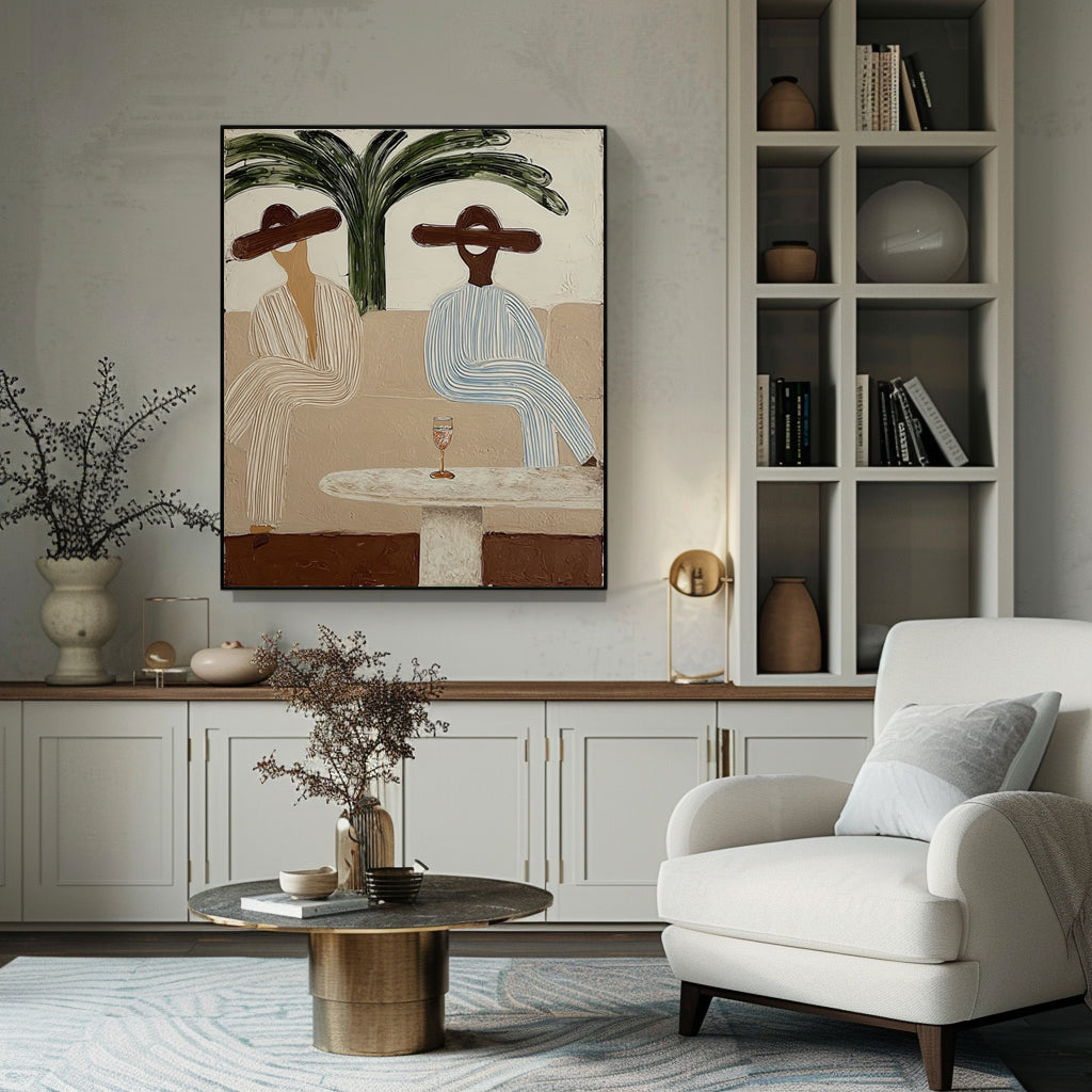 Palms - Hand-Painted Minimalist Painting