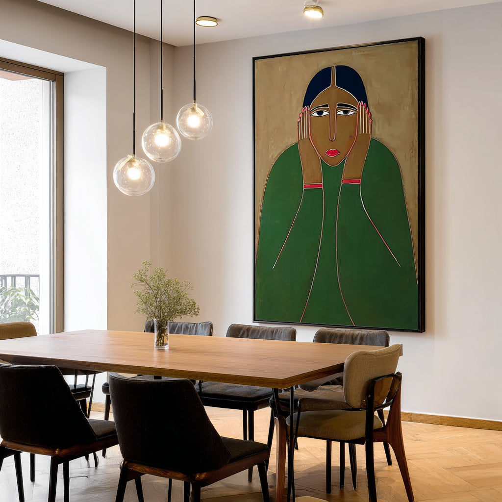 The Weight of Thought -- Emotional Figurative Wall Art