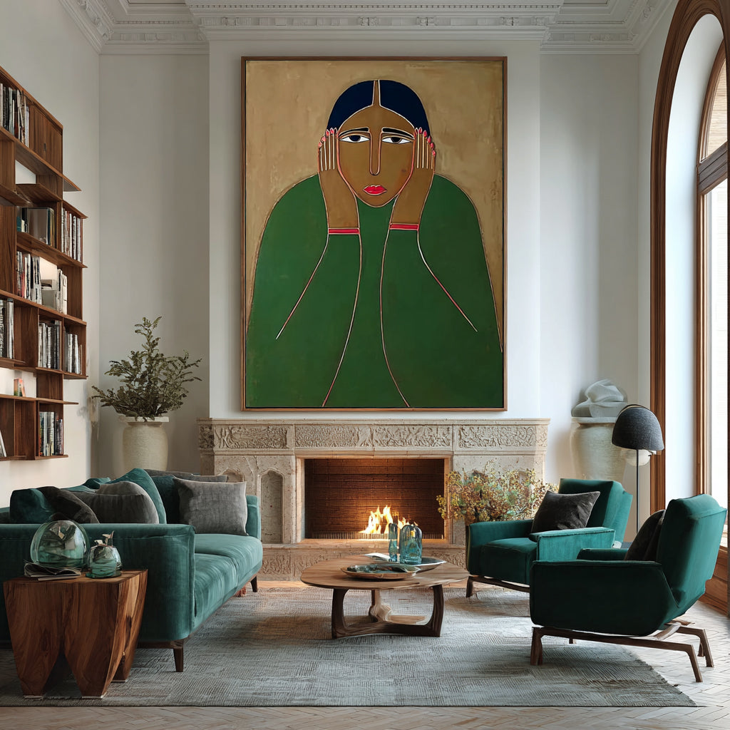 The Weight of Thought -- Emotional Figurative Wall Art