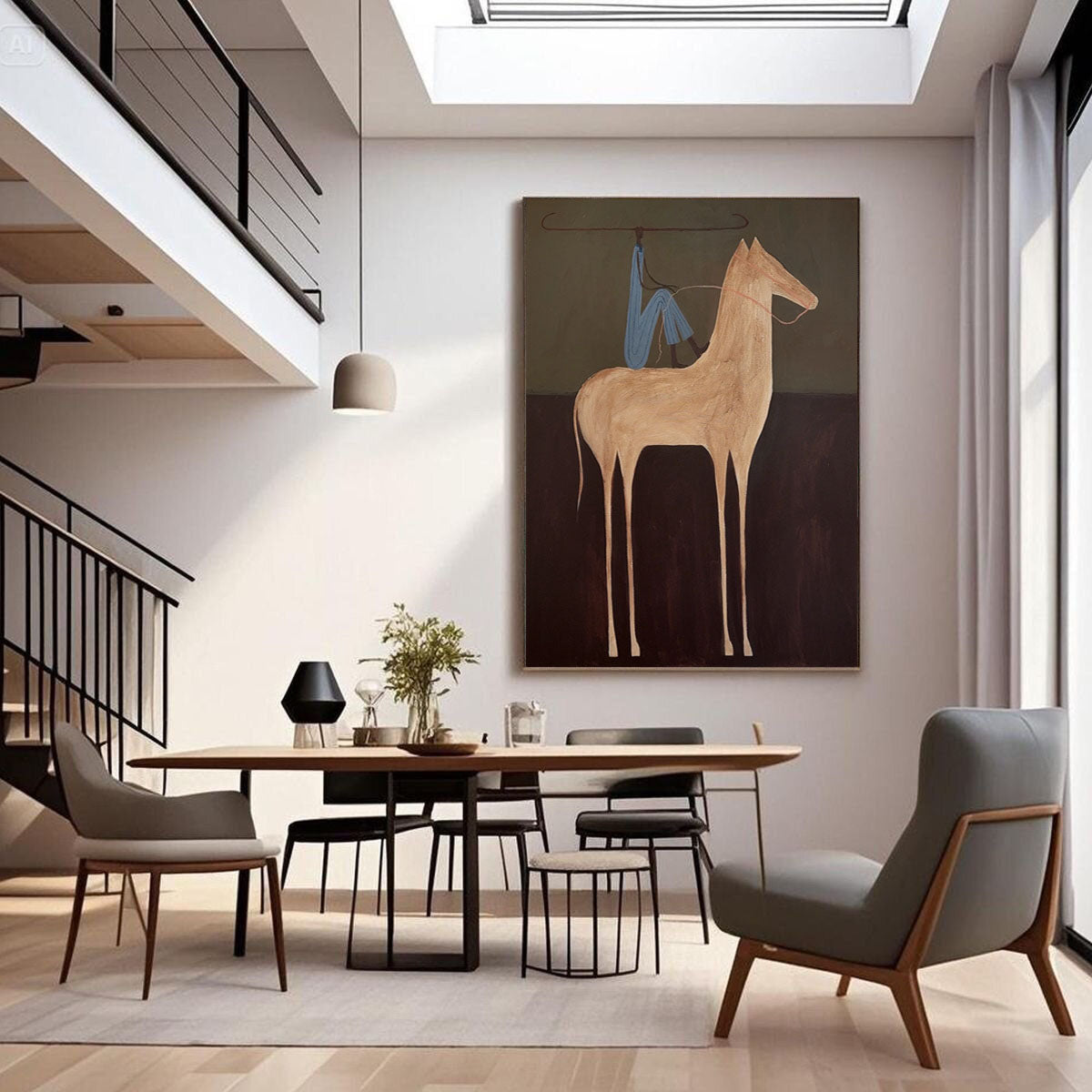 Bound Yet Standing -- Abstract Animal Symbolism Art