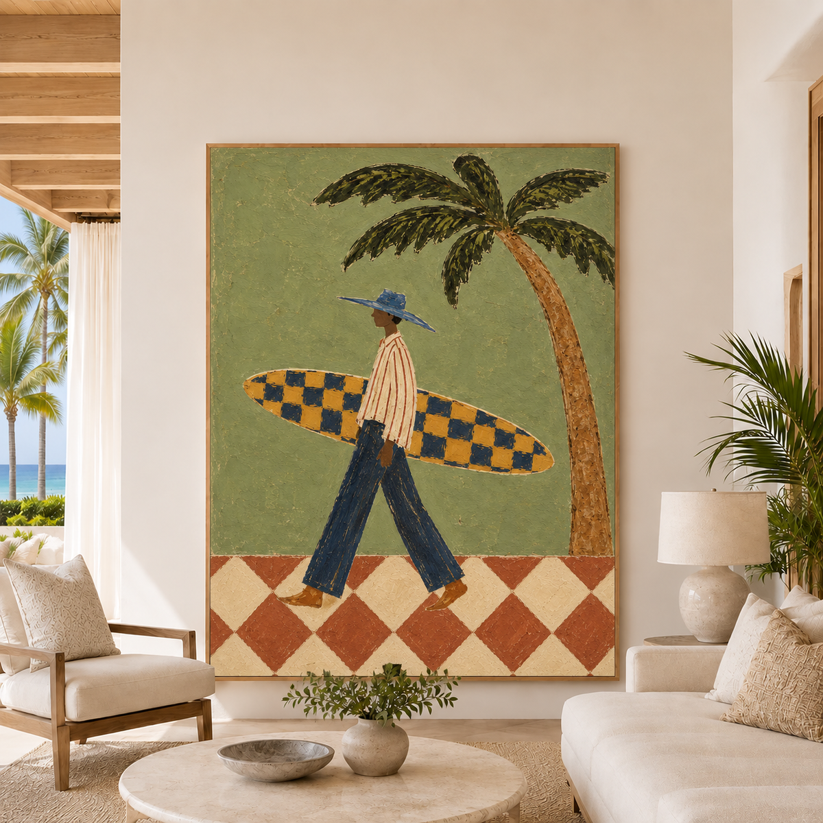 Coastal Surf Sage Green Painting