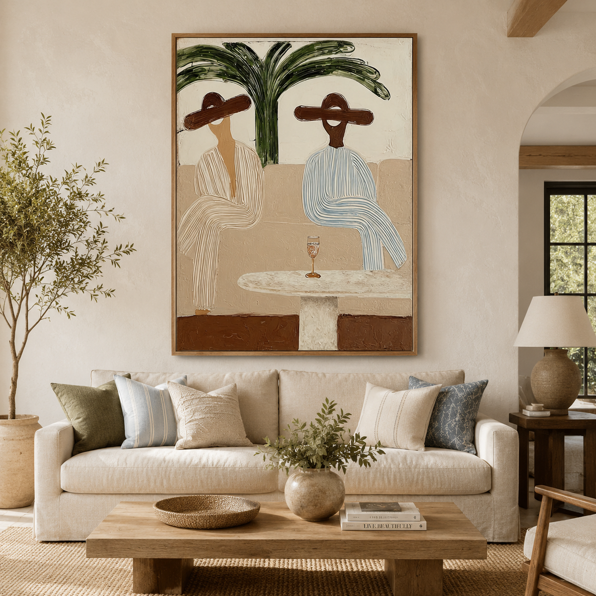 Palms - Hand-Painted Minimalist Painting