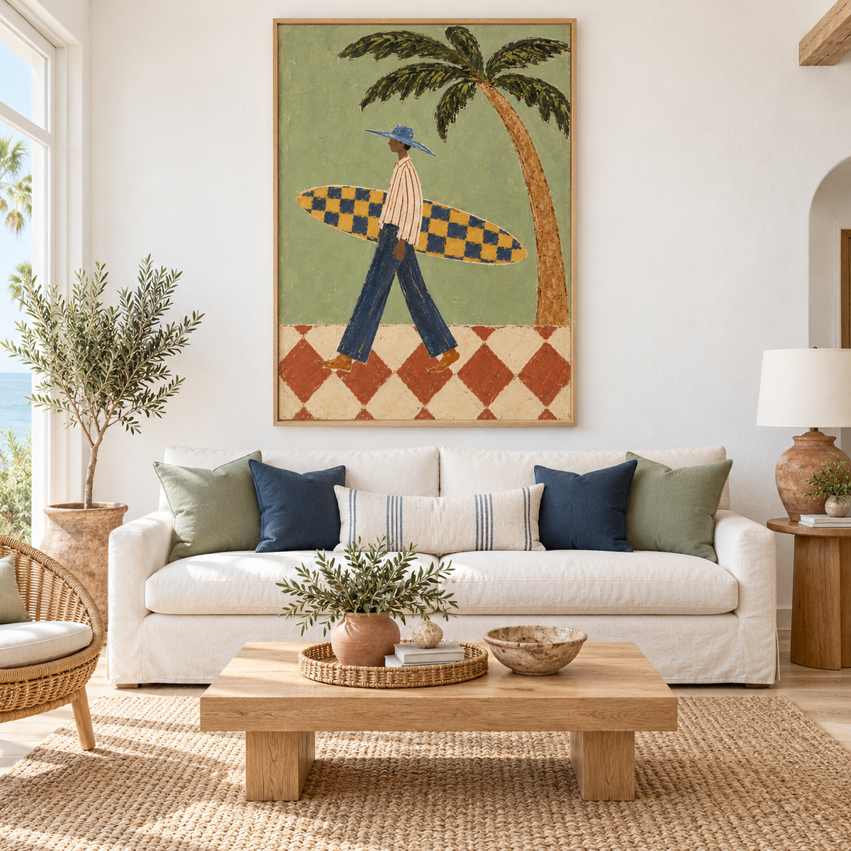 Coastal Surf Sage Green Painting