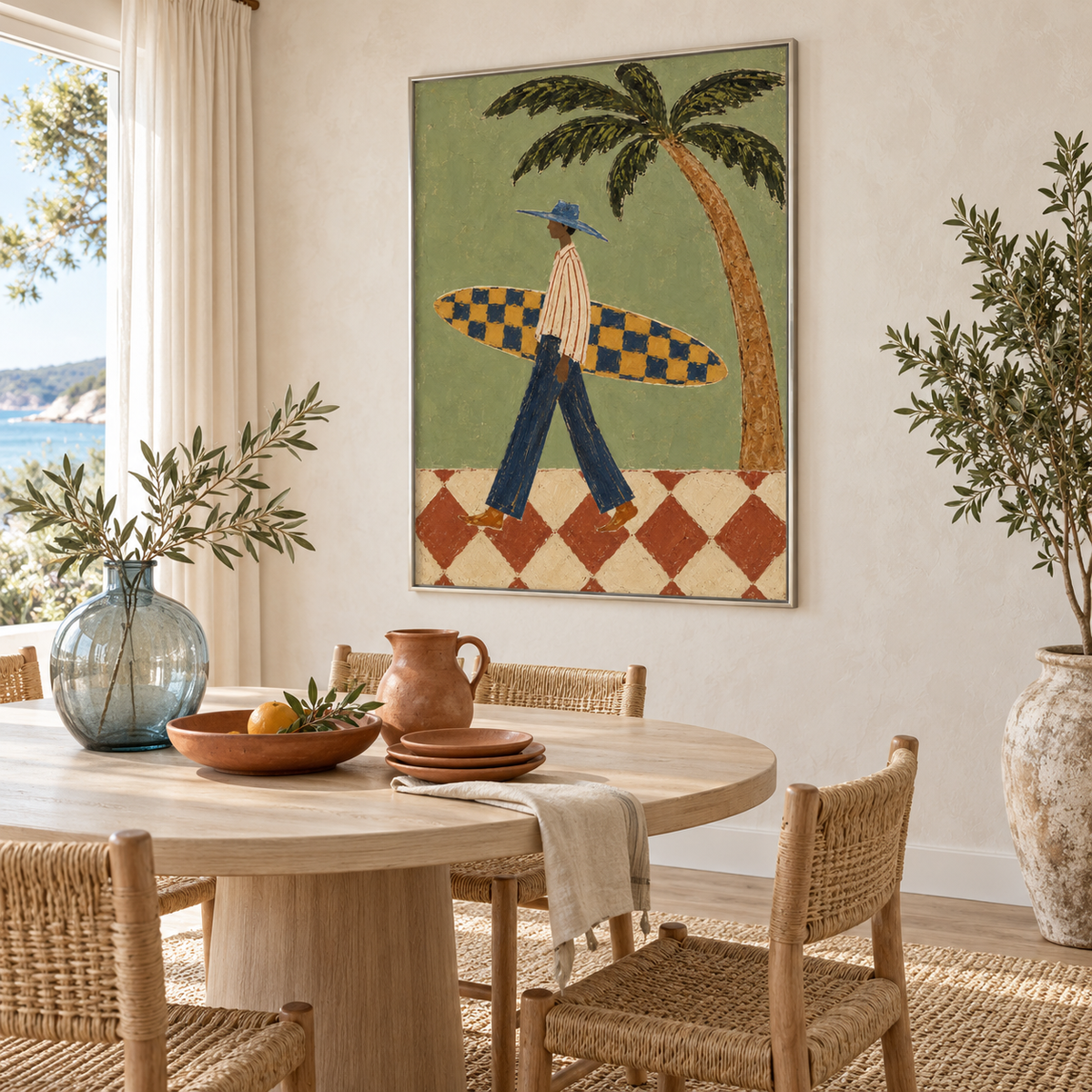 Coastal Surf Sage Green Painting