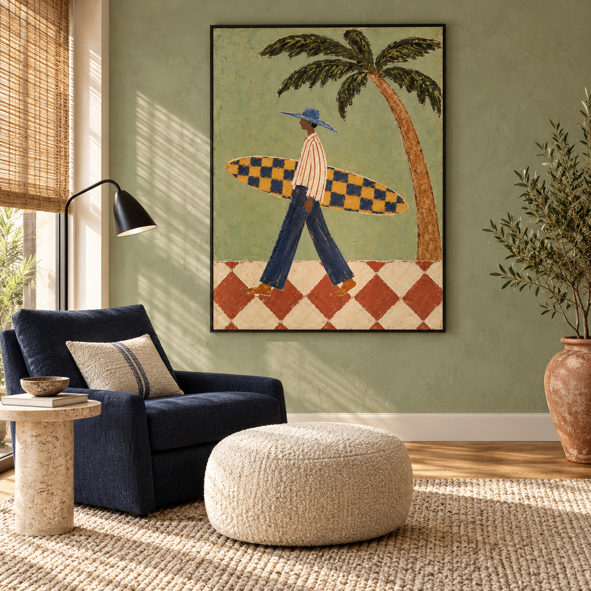 Coastal Surf Sage Green Painting