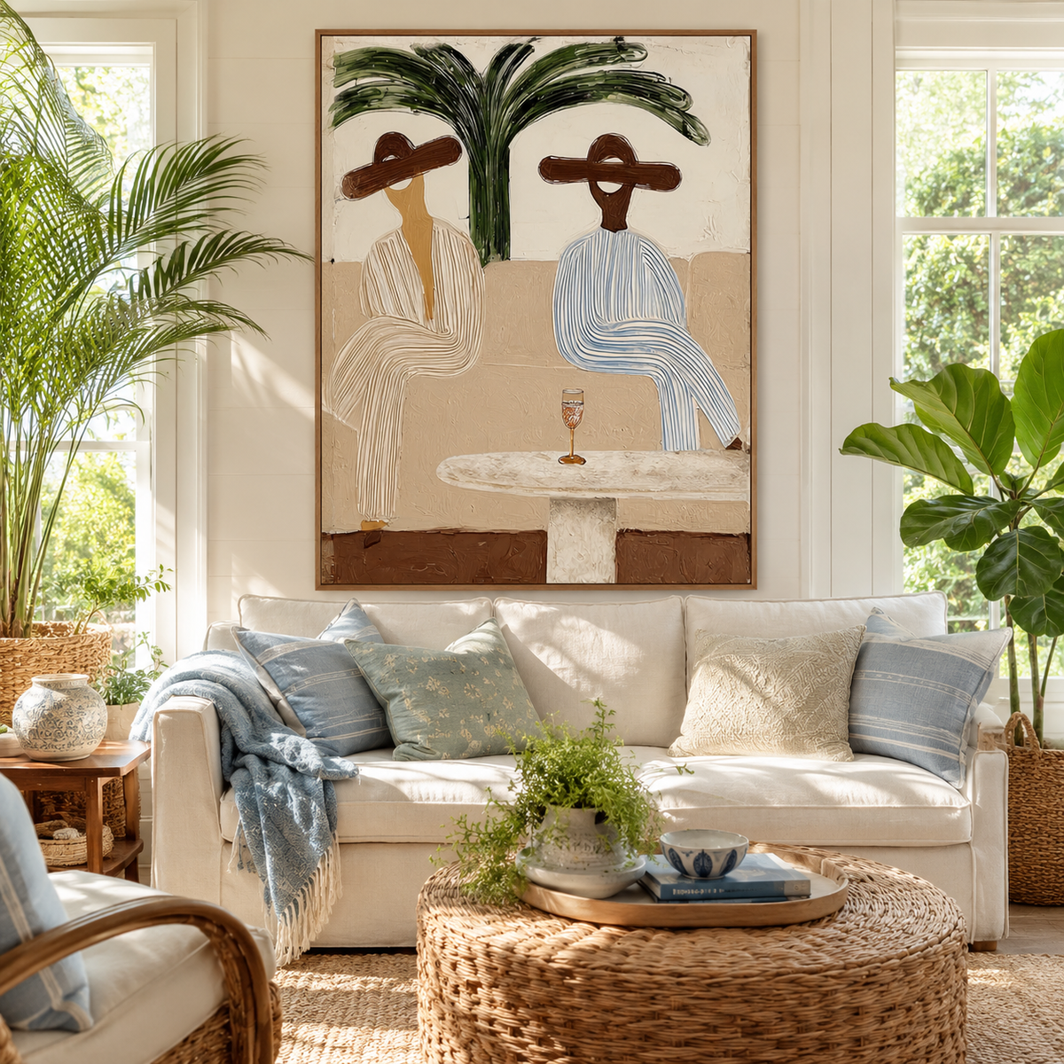 Palms - Hand-Painted Minimalist Painting