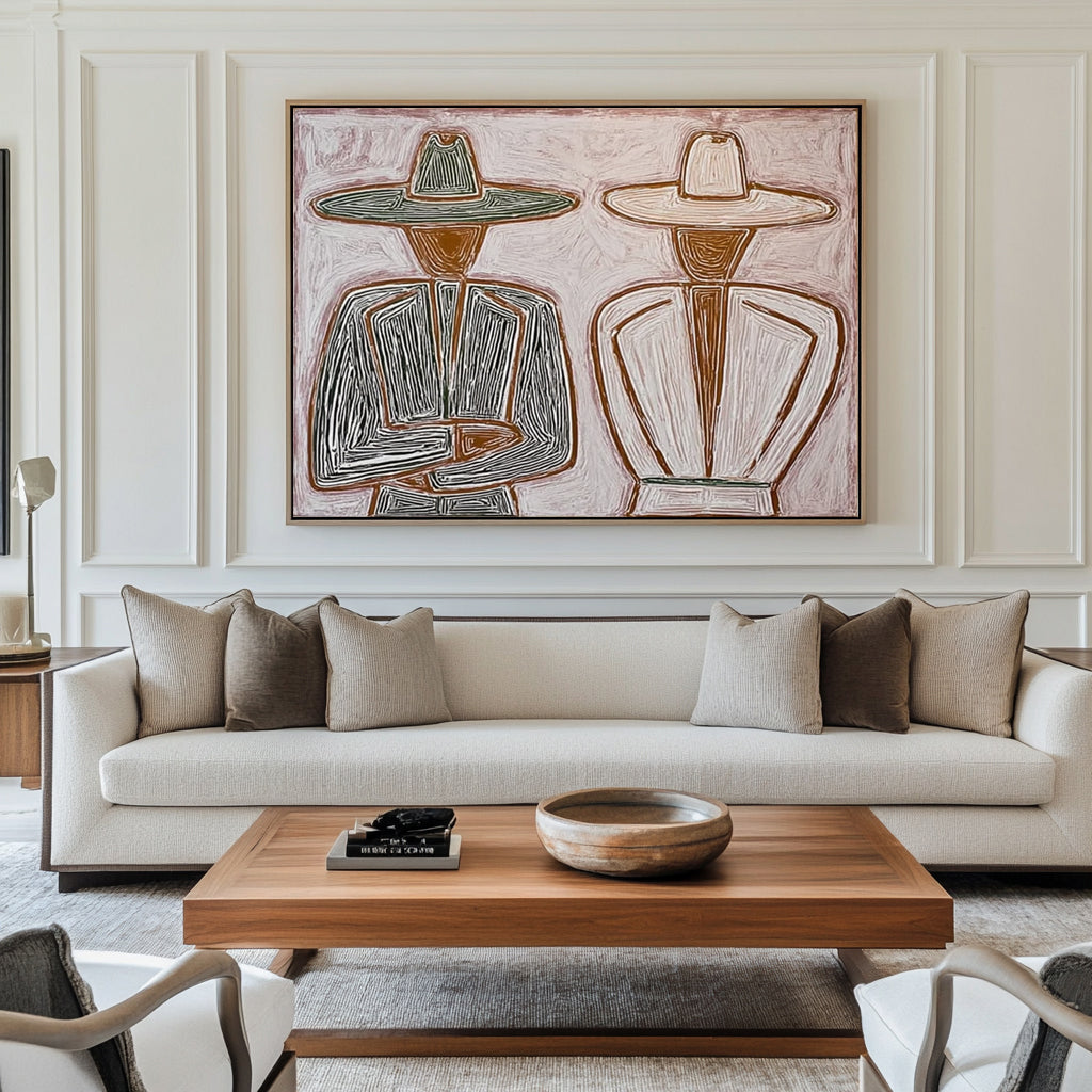 Synchronicity -- Minimalist Line Portrait Emotional Art