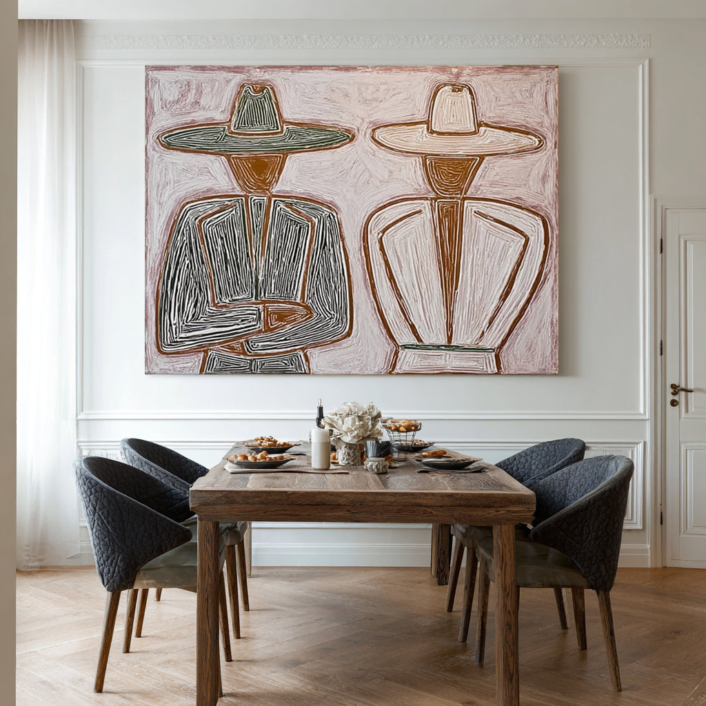 Synchronicity -- Minimalist Line Portrait Emotional Art